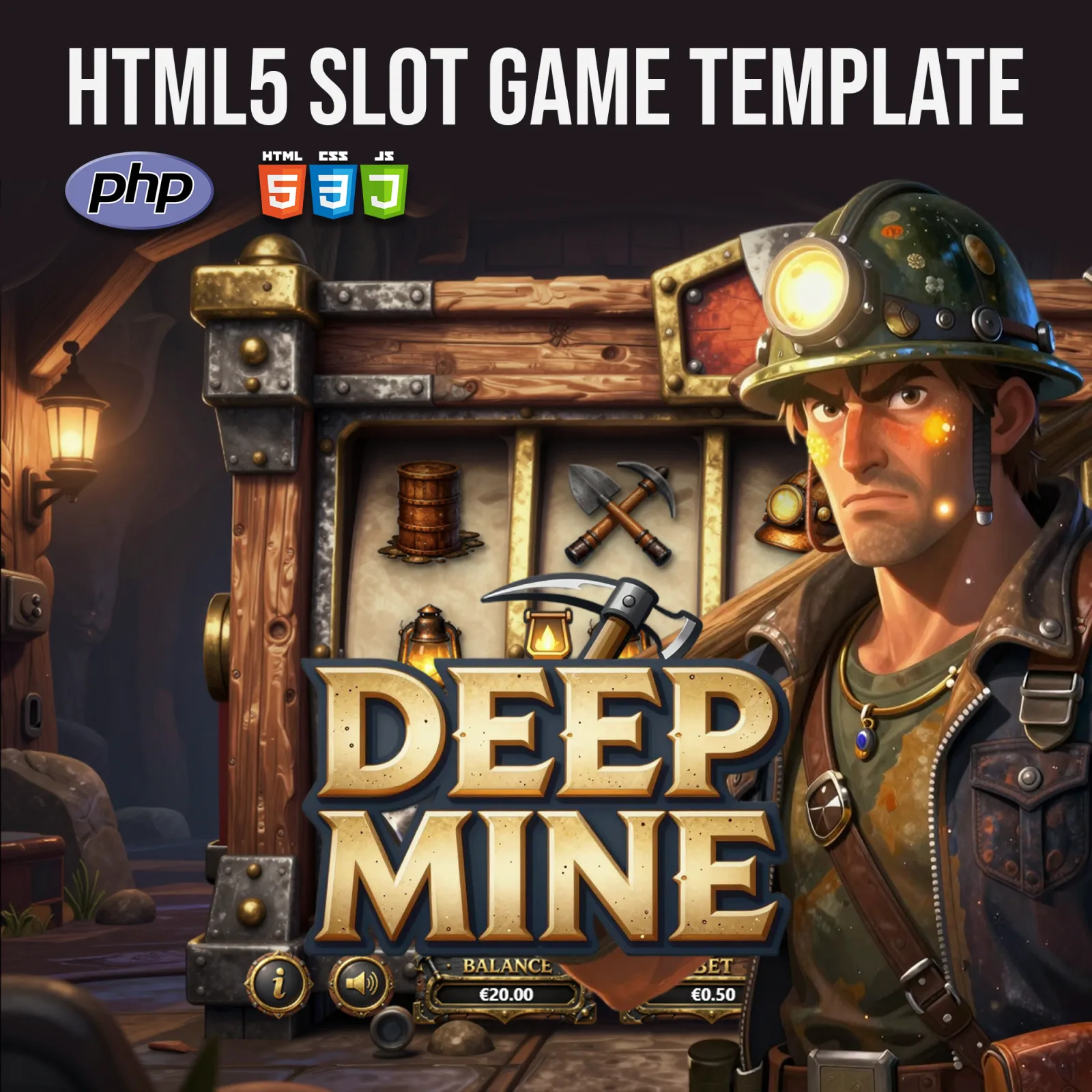 Deep Mine - Slot Game Template Demo HTML5, PHP